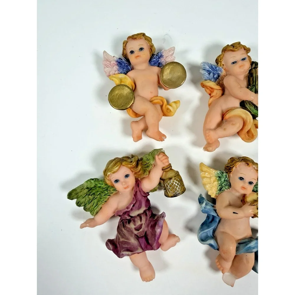 Vintage Baby Angel Cherub Fridge Magnets Lot of 7 READ